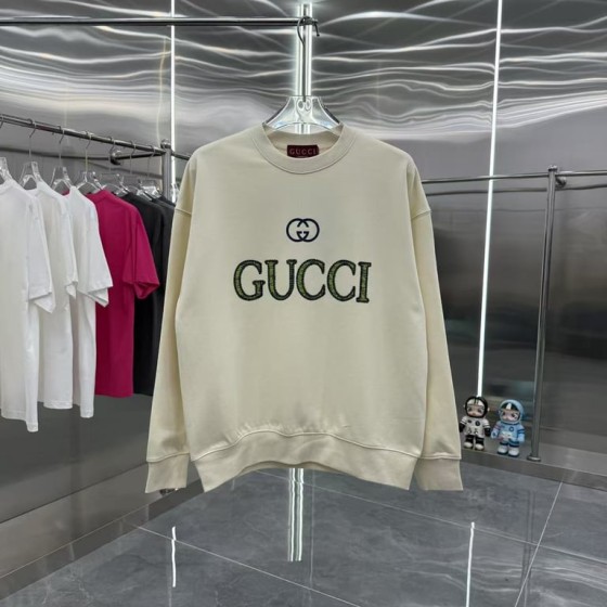 Gucci crew neck long-sleeve sweatshirt lettering molded with 3D silicone craftsmanship